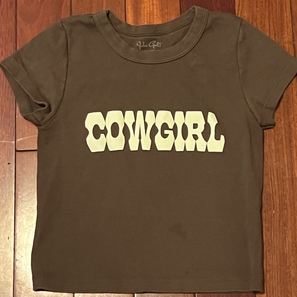Brandy Melville Cowboy cropped baby tee